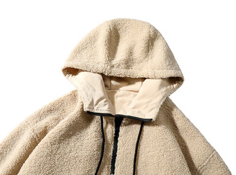 Oem v&yacute;robce Mikina s kapuc&iacute; na m&iacute;ru Big Yards P&aacute;nsk&eacute; oblečen&iacute; M&oacute;da Kapesn&iacute; granulovan&yacute; Fleece Pullover Jacket