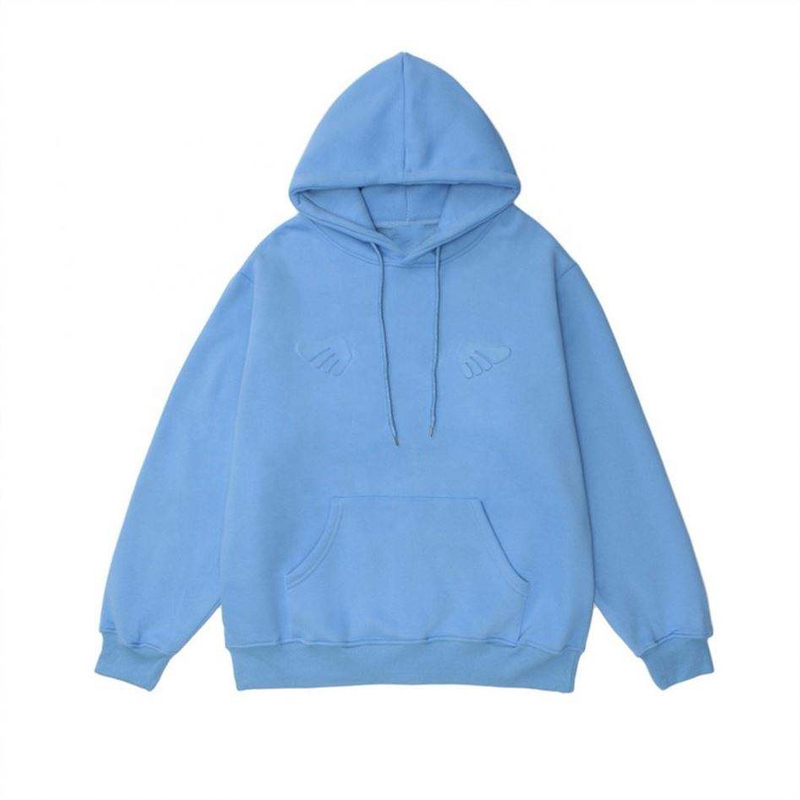 Hoodie Tersuai Pengeluar OEM Sweater Timbul Hoodie Sayap Malaikat Tersuai