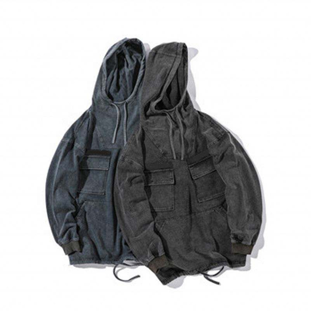 OEM Producent 2022 Engros Blank Pullover til m&aelig;nd Vintage Acid Wash H&aelig;ttetr&oslash;jer Custom Logo