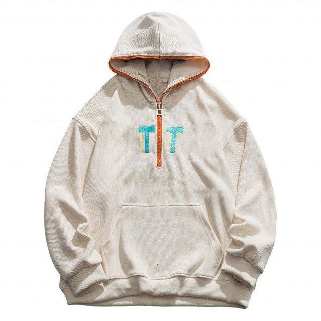 Κατασκευαστής OEM Custom Embroidery Κουκούλα με φερμουάρ Μακριά μανίκια Plus Size Hoodies Casual