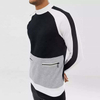 تصنيع المعدات الأصلية الصانع مخصص القطن الرجال معاطف اللون كتلة عالية Crewneck البلوز مع الرمز البريدي الجيب الأمامي