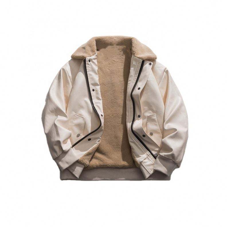 ຜູ້ຜະລິດ Oem Custom Men's Cotton Fashion Solid Color Grain Suede Jacket