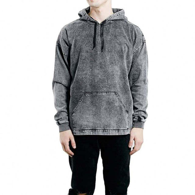Nh&agrave; sản xuất OEM Oversize Acid Wash &Aacute;o kho&aacute;c denim m&agrave;u đen d&agrave;nh cho nam giới Đồng bằng t&ugrave;y chỉnh &Aacute;o b&ocirc;ng hạng nặng T&uacute;i &aacute;o t&ugrave;y chỉnh