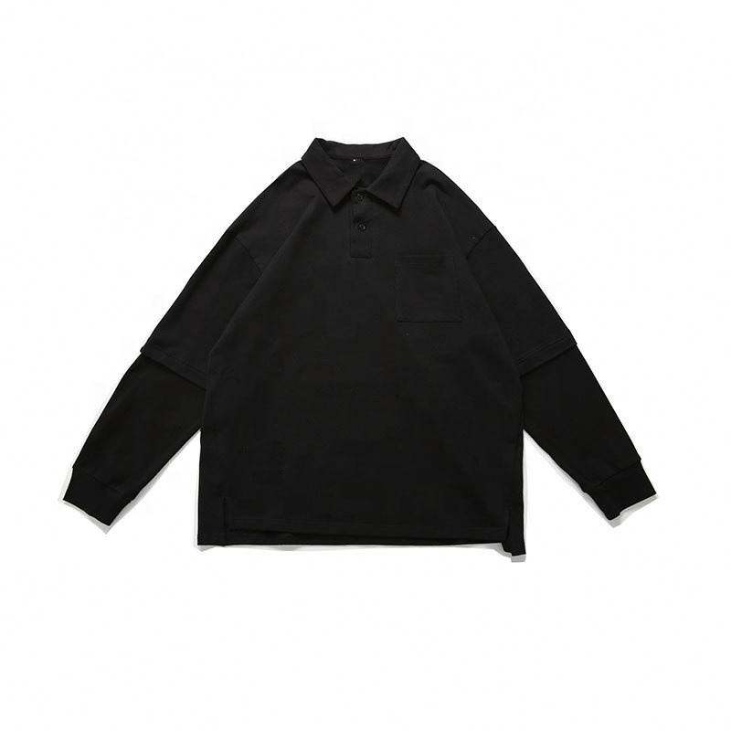 OEM fabricant Service v&ecirc;tements pour hommes personnalit&eacute; mode contraste couleur revers d&eacute;contract&eacute; chemise ample pull &agrave; capuche personnalis&eacute;