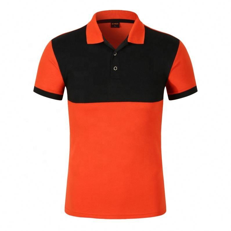 قميص بولو مصنوع من القطن العضوي بتصميم ياقة سوداء وحمراء من Technics