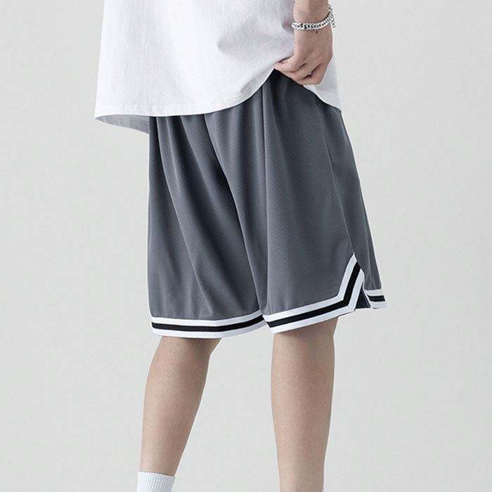 Shorts de malha personalizados dos fabricantes, shorts de basquete superdimensionados leves de ver&atilde;o, shorts de malha masculinos