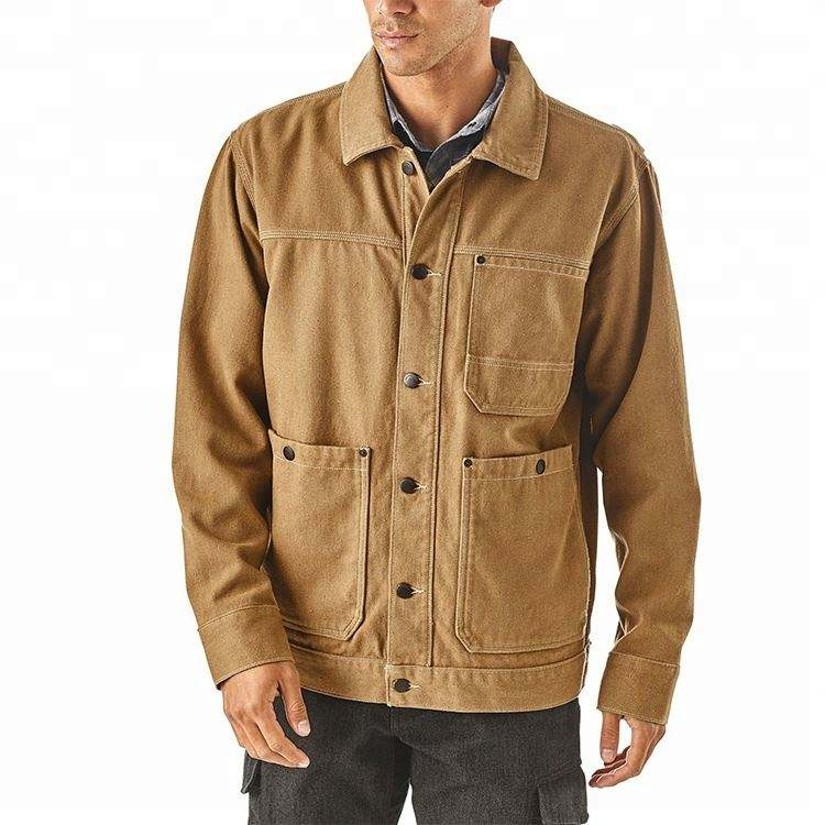 Jaket Kerja Kanvas Lelaki Tersuai Rekaan Atas Fesyen Terkini