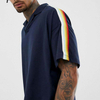 Brugerdefineret T-shirt udskrivning Oversized Revere Polo T-shirt med taping