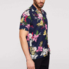Fabricante OEM Design de moda com estampa floral tropical camisas de manga curta masculina