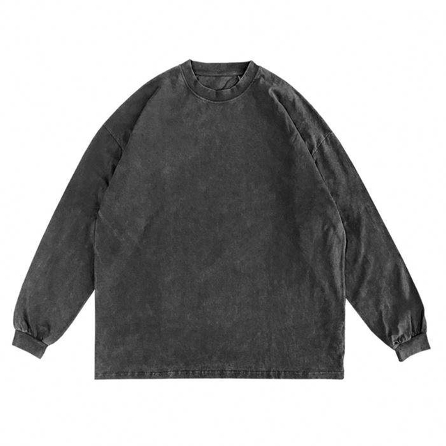 Egyedi m&aacute;rk&aacute;j&uacute; p&oacute;l&oacute;, hossz&uacute; ujj&uacute; fekete p&oacute;l&oacute; f&eacute;rfi neh&eacute;zs&uacute;ly&uacute; vintage mosott ing