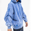OEM-fabrikant op maat gemaakte oversized vintage acid wash zwaargewicht blanco hoodie-trui met verstelbare mouwen