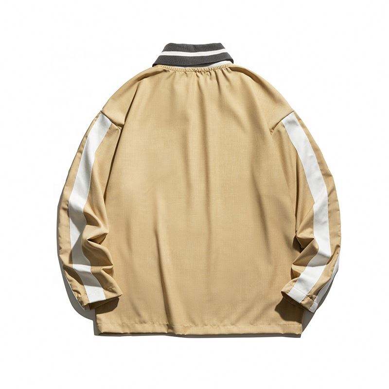 Jualan Panas Pengilang OEM Baju Sweatshirt Kasual Longgar Popular Kanggaru Poket Lapel Pullover Untuk Lelaki