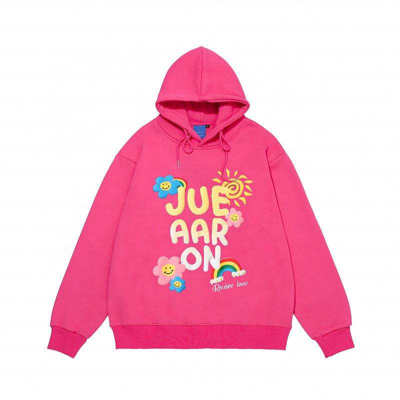 Fabricante OEM mais novo design superdimensionado de alta qualidade Puff impress&atilde;o de espuma 3D com capuz masculino e feminino