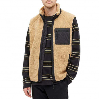Kolar Pendirian Pembuat Oem Jaket Bulu Sherpa Musim Sejuk Tanpa Lengan Lelaki Dengan Jaket Poket Poliester