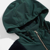 OEM Manufacturer Custom hominum indumenta vellus Cottonus Half Zipper Patchwork Hoodies Pullover Cap Cum Big Cargo Pockets