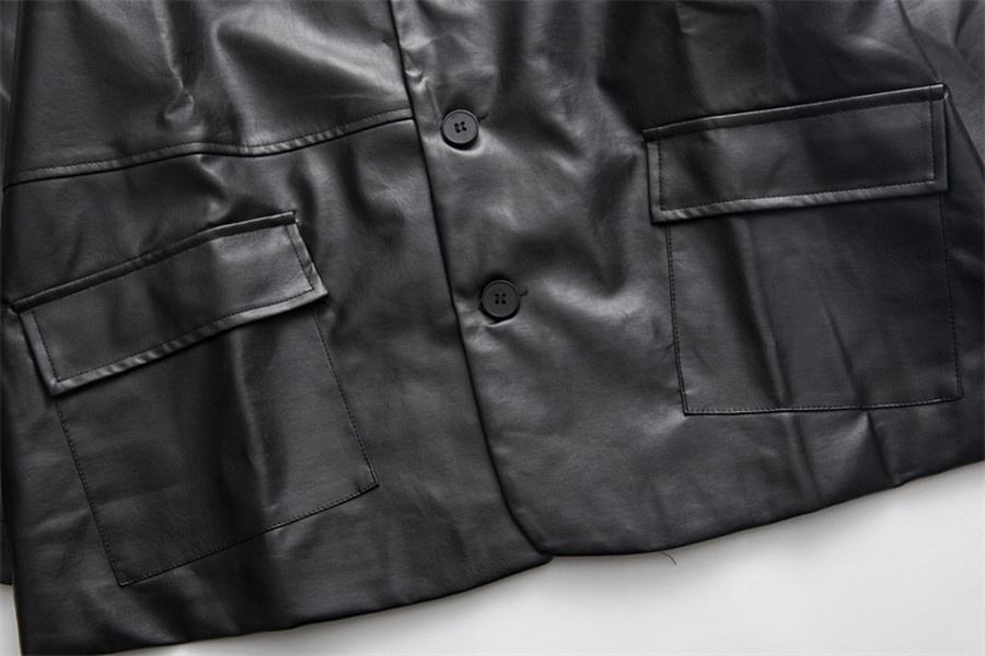 OEM-producent Custom High Quality Plus Size Funktion Pu L&aelig;der Herre Wide Edition Multi-Bag Jacket
