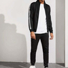 Engros Custom Sports Side stribet Zip Up jakke Jogger S&aelig;t M&aelig;nd Sweat Suit Tr&aelig;ningsdragt