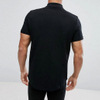 Zlati kitajski dobavitelj, prazna črna bombažna moška ozka polo majica s kratkimi rokavi