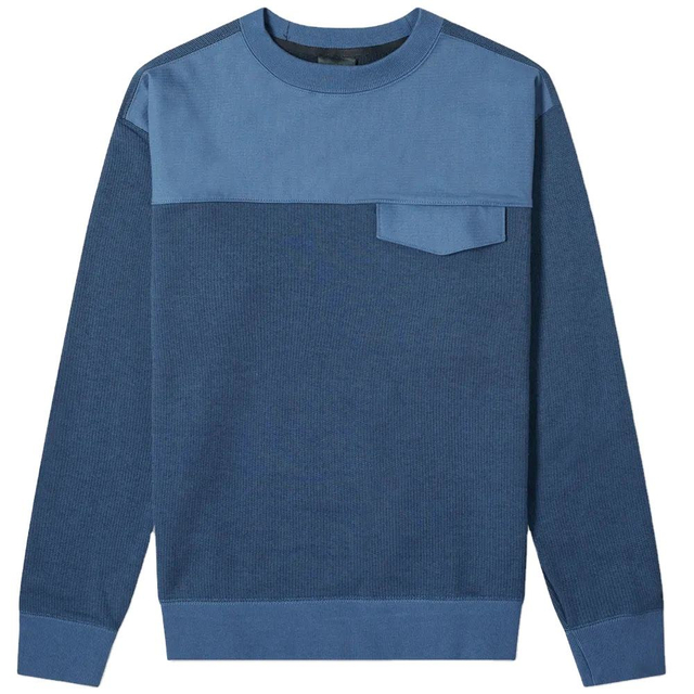 جيب الصدر للرجال مخصص 100٪ قطن جيرسي مضلع الزخارف Crewneck المرقعة بلوزات