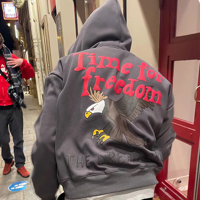 Fabricant de gros OEM unisexe Logo personnalis&eacute; fermeture &eacute;clair Zipup blanc Streetwear impression bouff&eacute;e sublim&eacute; hommes sweat &agrave; capuche zipp&eacute; complet