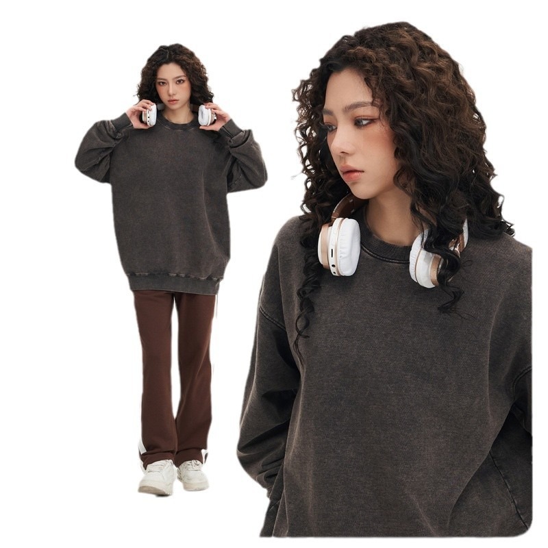 การพิมพ์สกรีนสไตล์ใหม่ที่หรูหราผ้าฝ้าย 100% ที่กำหนดเองกรดล้างเสื้อยืดวินเทจ