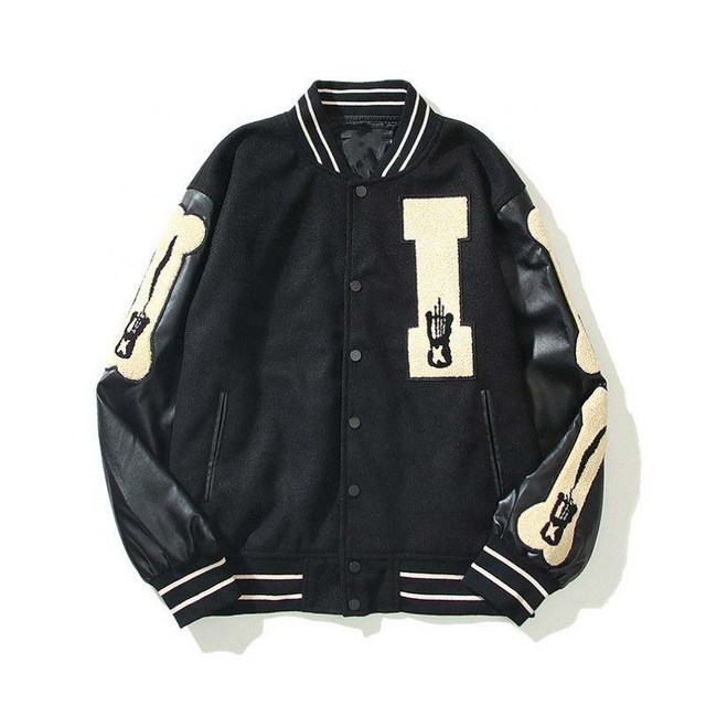 OEM v&yacute;robce Velkoobchod Custom Winter Bomber Voln&yacute; Dlouh&yacute; ruk&aacute;v Běžn&eacute; Městsk&eacute; oblečen&iacute; Baseball Kožen&aacute; P&aacute;nsk&aacute; Bunda