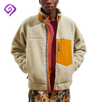 OEM Hochwertige Winter-Rei&szlig;verschluss-Fleece-Sherpa-Jacke mit individuellem Logo f&uuml;r Herren