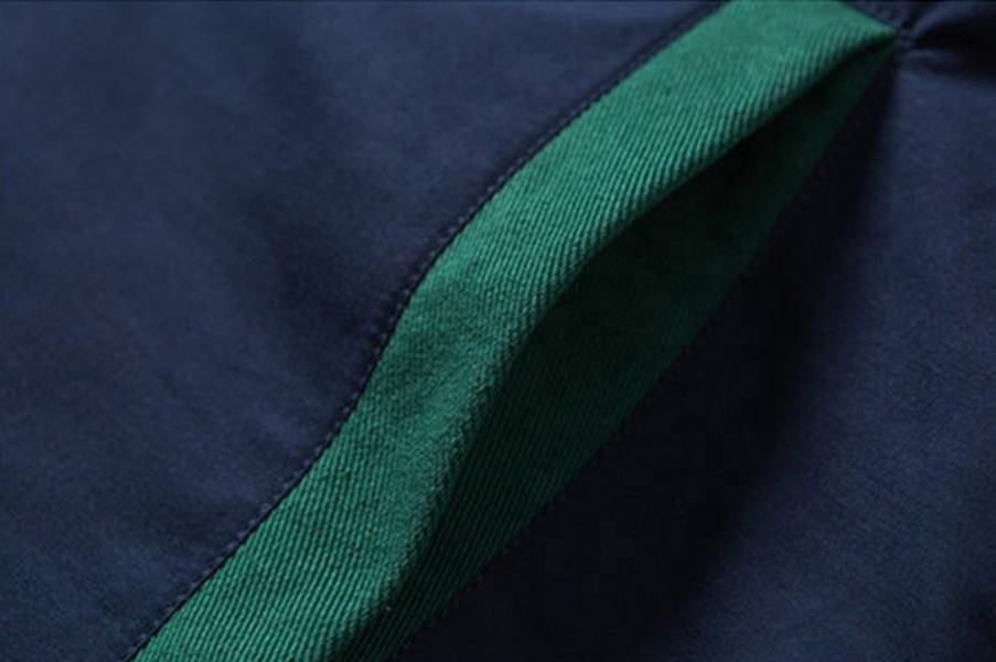 Producent OEM Niestandardowy męski kołnierzyk do biegania Moda codzienna Kolorowe szwy Kurtka z długim rękawem