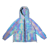 OEM Tillverkare Grossist 3M Reflekterande Tyg Polyester Varm Soft Shell Stickad &auml;rm Quiltad Dragkedja Herr Pufferjacka