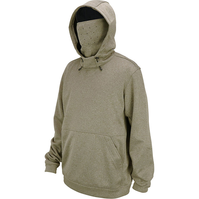 Camisola longa ligada poli da pesca da luva da prote&ccedil;&atilde;o de Microfleece de 100% com m&aacute;scara protetora