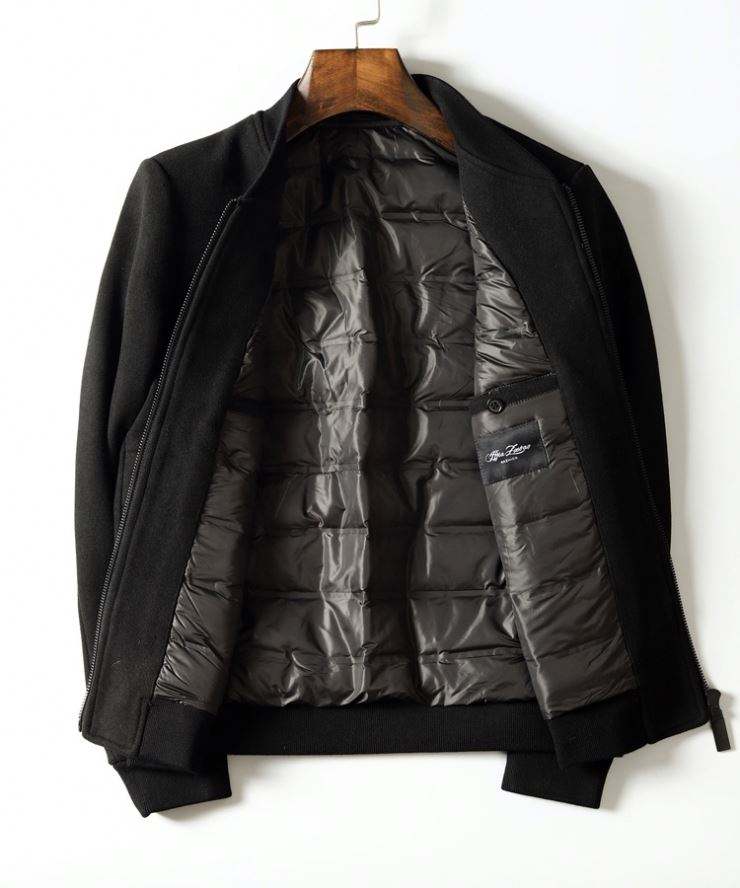 ຜູ້ຜະລິດ Oem Custom ນໍາເຂົ້າ Baseball Collar Wool Thickened Clip Down Men Warm Fleece Jacket