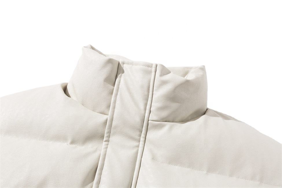 La capa Algod&oacute;n-Rellenada de los hombres de encargo del fabricante del OEM esmeril&oacute; la chaqueta casual del color s&oacute;lido del cuero de la PU