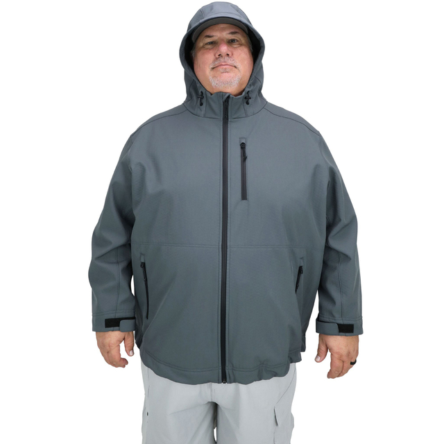 OEM Producent Custom Logo PU Softshell Vindt&aelig;t Zip up Plus Size Oversized M&aelig;nd Fiskejakke