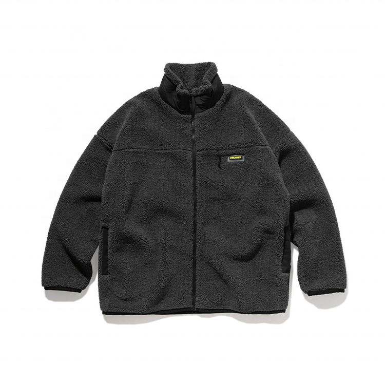 OEM-Hersteller, Unisex, Winter, Schwarz, &Uuml;bergr&ouml;&szlig;e, bequeme, winddichte, warme Polar-Fleece-Freizeitjacke
