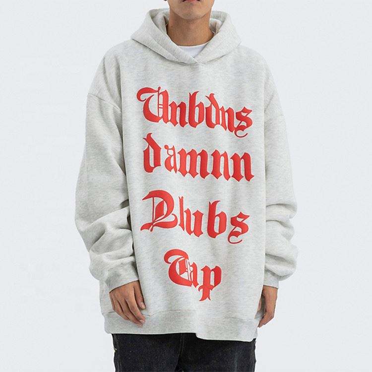 V&yacute;robce OEM Jarn&iacute; mikiny s kapuc&iacute; Design Letter Puff Print Klasick&yacute; styl Bulk Mikiny Private Label