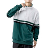 OEM Producent 2022 Standkrave bomuld Halv lynl&aring;s sweatshirts Color Block Fashion Pullover Hip Hop sweatshirts M&aelig;nd
