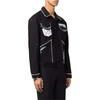 Veste en jean &agrave; manches longues pour hommes, fabricant Oem, nouveau Style, bombardier noir, mode, simple boutonnage, imprim&eacute; graphique