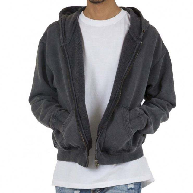 OEM-valmistajan Custom Cotton Fleece Ylisuuri Vintage Pesty vetoketjullinen huppari miehille