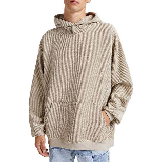 Fabricant OEM 2022 Logo personnalis&eacute; d'hiver Street Wear Sweat &agrave; capuche en velours c&ocirc;tel&eacute; pour hommes surdimensionn&eacute;s vierges