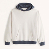 Fabricante OEM, abrigos personalizados para hombre, gran oferta, sudaderas de manga larga, sudaderas con capucha de retazos de gran tama&ntilde;o en blanco a la moda para