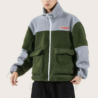Cut and Siť vreck&aacute; Zimn&aacute; bunda Men ColorBlock Nadmernised stojan golier elastick&yacute; lem bombard&eacute;rsky bunda Veľkoobchod
