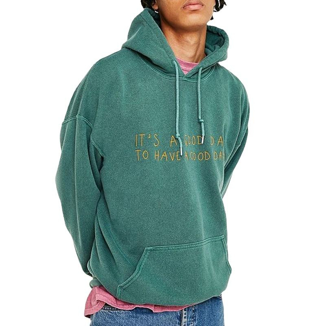 ໂລໂກ້ Embroidery Mens Custom Vintage Faded Hoodies Oversize Snow Washed Hoodies