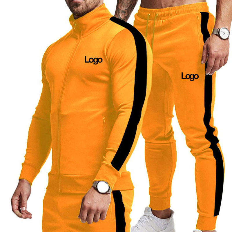 Projektanci Producenci Slim Fit Poliester Chłopcy Gym Sport 2 sztuki Niestandardowa etykieta Męskie dresy