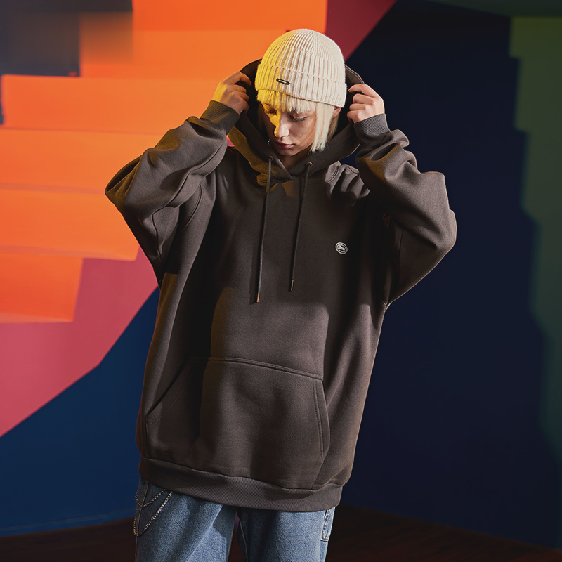 Herren-Sweatshirt aus 100 % Baumwolle mit individuellem Logo, Unisex-Kapuzenpullover mit Buchstabendruck und 3D-Pr&auml;gung