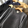 Виробник OEM Високоякісна 100% бавовна з 3D логотипом Crewneck Emboss Спеціальний пуловер з круглим вирізом і тисненням