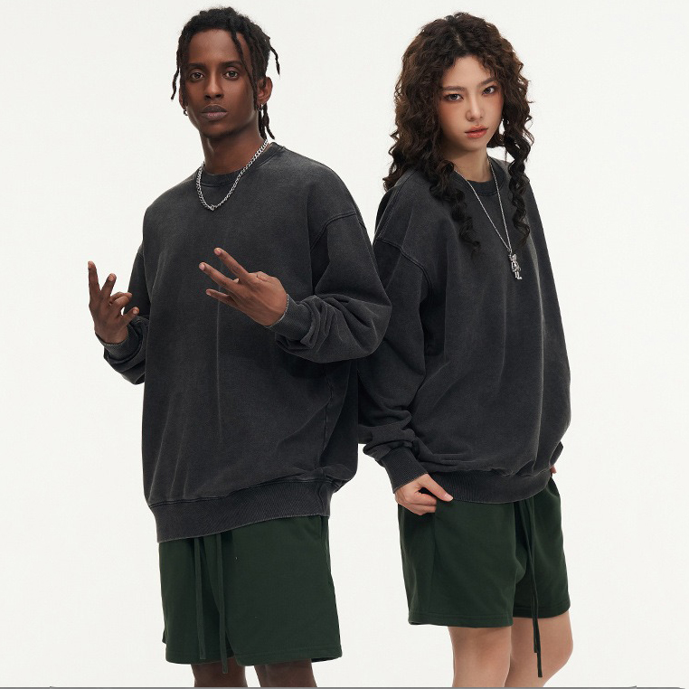 การพิมพ์สกรีนสไตล์ใหม่ที่หรูหราผ้าฝ้าย 100% ที่กำหนดเองกรดล้างเสื้อยืดวินเทจ