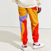 ผู้ผลิต OEM Custom Nylon Colorblock Jogger Track Pants สำหรับผู้ชาย