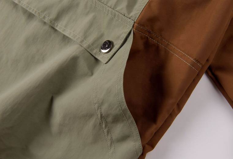 Oem Κατασκευαστής Προσαρμοσμένο Color Block Patchwork Παλτό Casual Plus Sizes Ανδρικό μπουφάν