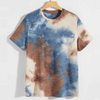 Производител на тениски Персонализирана мъжка тениска Tie Dye Pattern Плетени тениски с къси ръкави в ребра