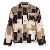 Giacca con frange patchwork monopetto a maniche lunghe di alta qualit&agrave; personalizzata da uomo produttore OEM